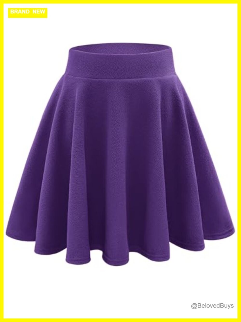 Women's Flared Pleated Mini Skort with Built-In Shorts High Waist